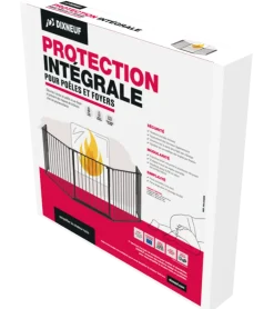 Barrière de protection pour poêle Intégrale acier noir