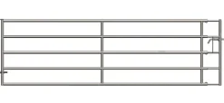 Barrière d'herbage extensible galvanisée 4 à 5 m