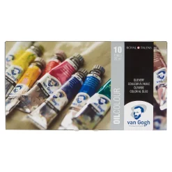 Base couleurs à l'huile avec 10 couleurs en tubes de 20 ml