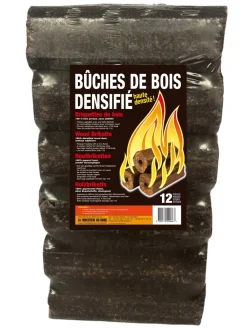 Bûche de bois densifiée extrudée (x12)