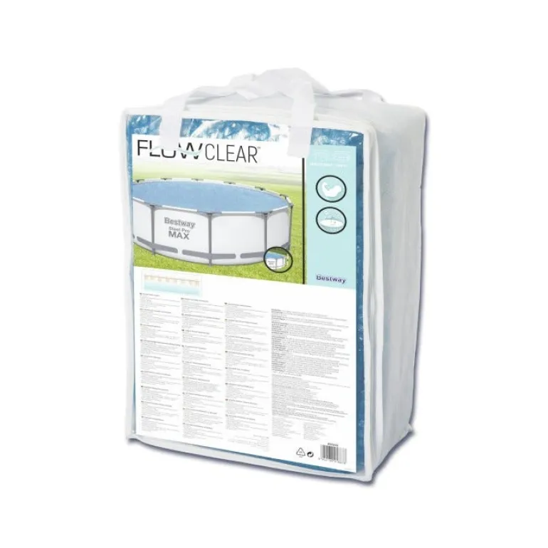 Bâche solaire Ø356 cm piscine hors sol ronde Ø366 cm BESTWAY