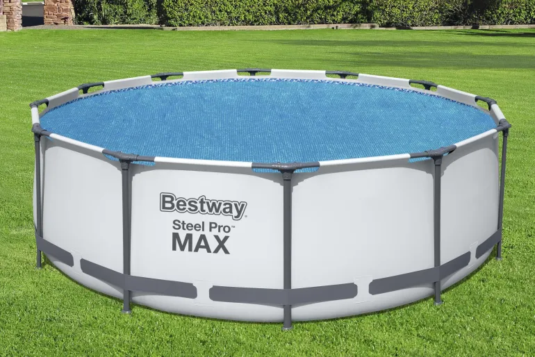 Bâche solaire Ø356 cm piscine hors sol ronde Ø366 cm BESTWAY