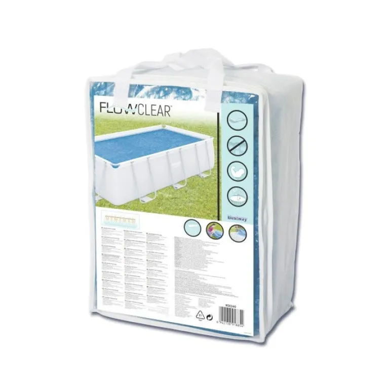 Bâche solaire 380x180cm pour piscine rectangulaire BESTWAY
