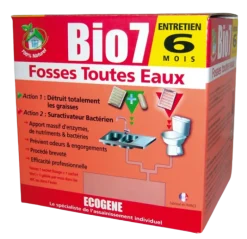 BIO 7 entretien 6 mois fosses toutes eaux (sachets+gélules)