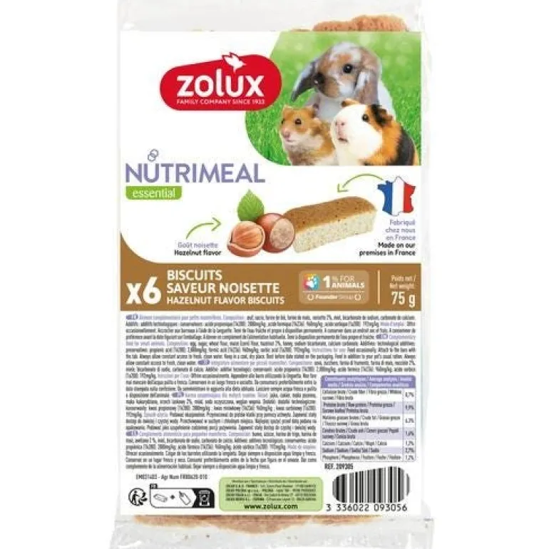 Biscuits cake noisette pour rongeurs (x6)