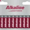 Blister 10 piles AA alcalines LR6 1,5 V
