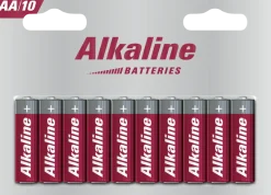 Blister 10 piles AA alcalines LR6 1,5 V