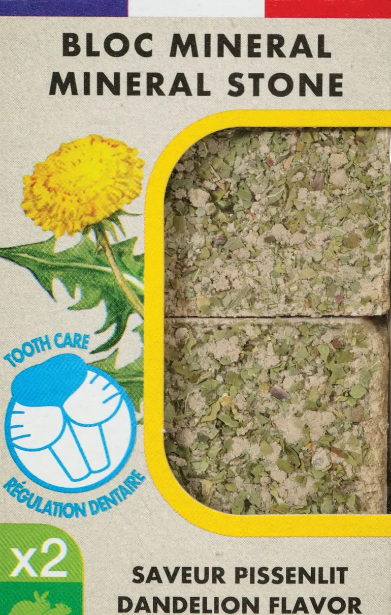 Bloc minéral pour rongeur pissenlit 200g