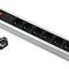 Bloc multiprise aluminium 6 prises ELECTRALINE