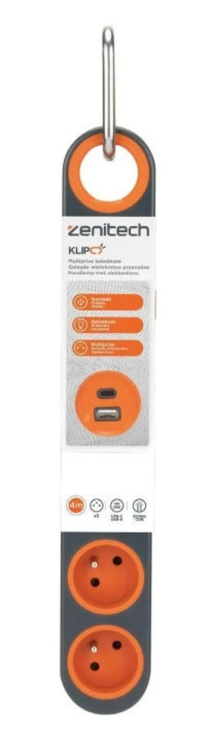 Bloc multiprise et projecteur LED KLIPO