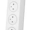 Bloc multiprise Mantea 5 prises easyeject +2 USB+paraf blanc