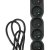 Bloc mutiprise avec interrupteur 8 prises 3G1 1,5m noir