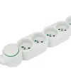Bloc mutiprise avec interrupteur 5 prises 3G1 1,5m blanc