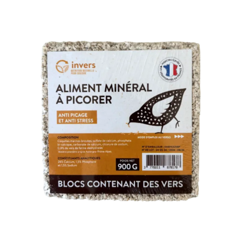 Bloc à picorer aux vers de farine
