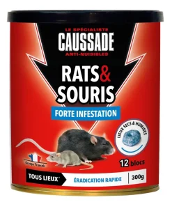 Bloc pâte rats et souris Flocoumafen 300g CAUSSADE