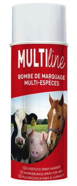 Bombe à marquer multi-espèces Multi Line rouge 500ml