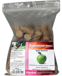 Bonbons pour chevaux goût pomme 250g