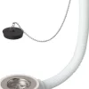 Bonde à bouchon pour évier grès Ø60 mm avec trop plein