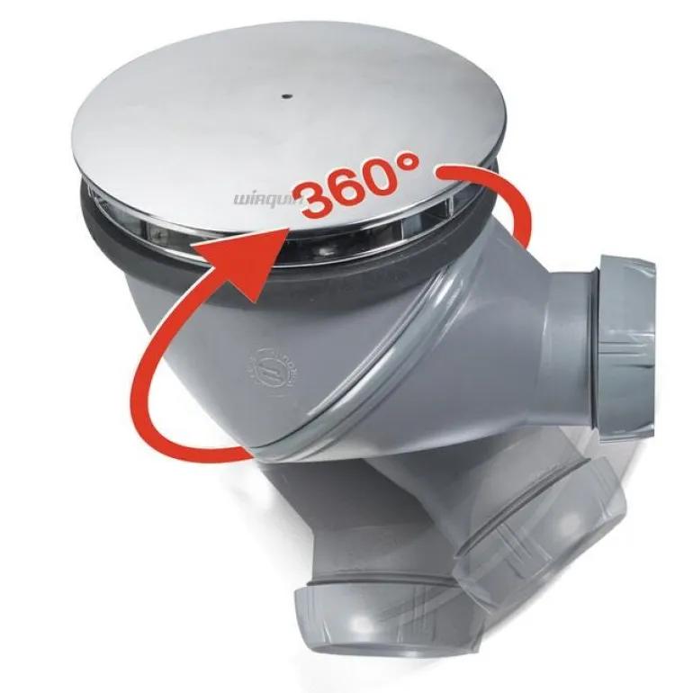 Bonde de douche James Ø90mm avec dôme chromé sortie Ø40mm