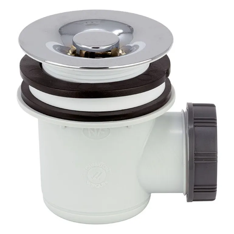 Bonde de douche Tourbillon Ø60mm grille ABS chromé WIRQUIN