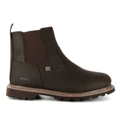 Boots en cuir nubuck huilé Docker marron