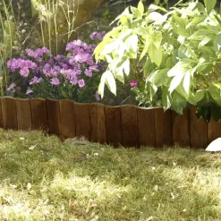 Bordure enroulable vague en pin 1,10m
