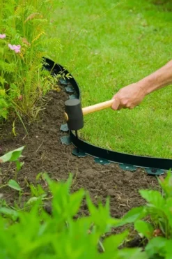 Bordure PE recyclée Gazon H5cm épaisseur 4mm Vert X10M