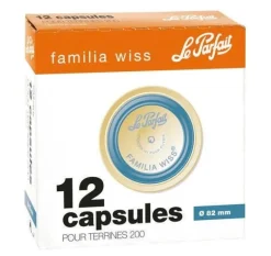 Boîte de 12 capsules bleues Familia Wiss Ø82mm LE PARFAIT