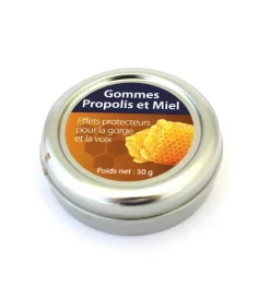 Boîte de gomme à macher Propolis et Miel 50g-Vendu à l'unité