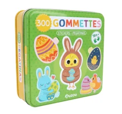 Boîte métal - 300 gommettes Pâques