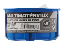 Boîte double poste multimatériaux Ø67mm profondeur 40mm