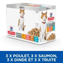 Bouchée pour chat stérilisé multi-pack 4 variétés 12x85g