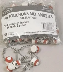 Bouchon mécanique tête plastique (x50)