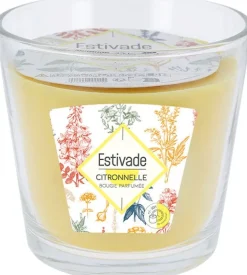 Bougie verre 3 mèches à la citronnelle