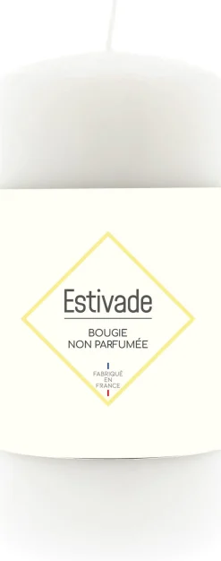 Bougie cylindrique non parfumée Ø78 mm H.200m Glamping