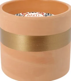 Bougie pot terracotta au géraniol moyen modèle Essaouira