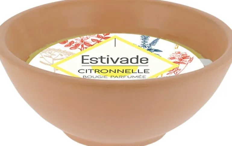 Bougie vasque terracotta à la citronnelle grand modèle