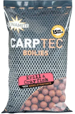 Bouillettes carptec 15mm Krill crayfish 1kg DYNAMITE BAITS