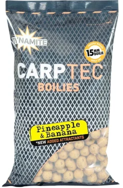 Bouillettes carptec 15mm Pineapple banana 1kg DYNAMITE BAITS