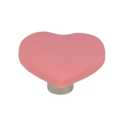 Bouton coeur rose x2