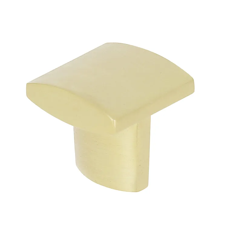 Bouton courbe 21 x 21 mm en aluminium laitonné mat x2