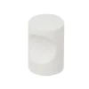 Bouton cylindre Ø15 mm en aluminium blanc mat x2