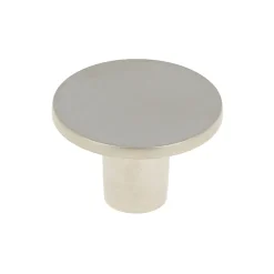 Bouton Ø25 mm en zamak nickel mat x2