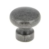 Bouton Ø25 mm en zamak vieux fer x2