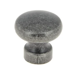 Bouton Ø25 mm en zamak vieux fer x2