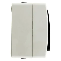 Bouton poussoir Aquae saillie étanche IP54 blanc/noir
