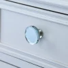 Bouton rond plat Ø37 mm verre effet miroir x2