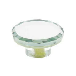 Bouton rond plat Ø37 mm verre effet miroir x2