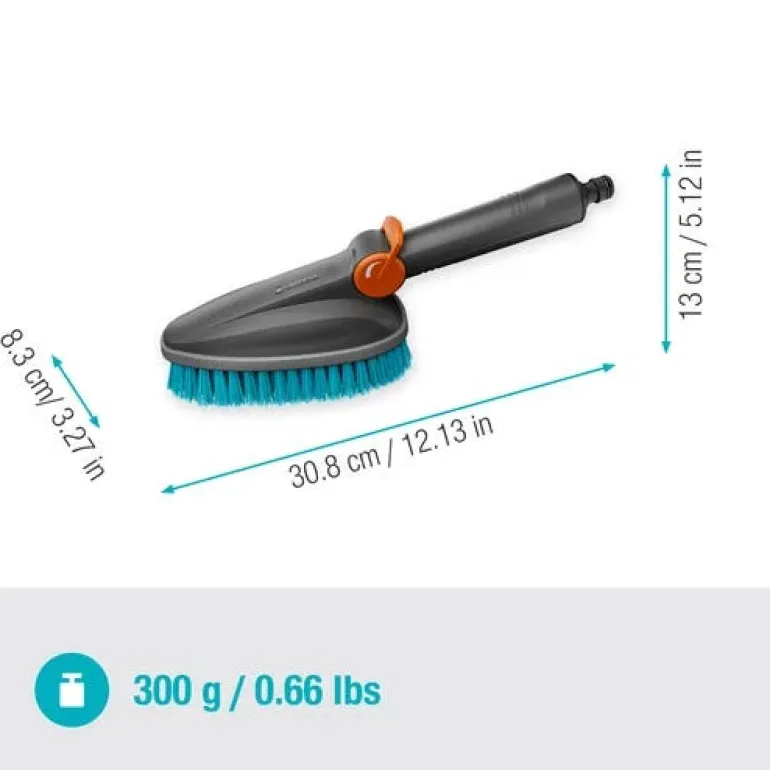 Brosse de lavage à main M dure réglable Cleansystem GARDENA