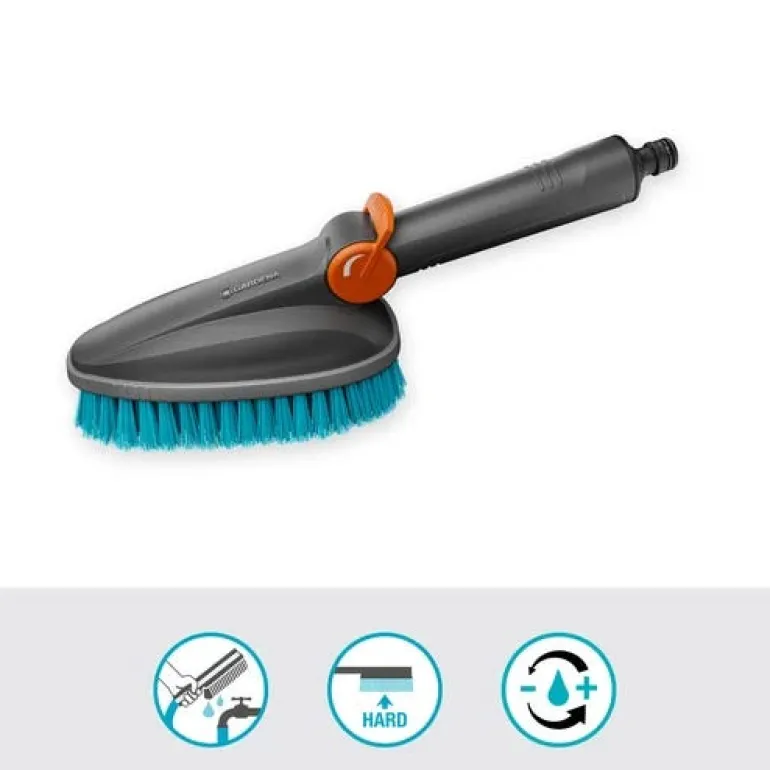 Brosse de lavage à main M dure réglable Cleansystem GARDENA